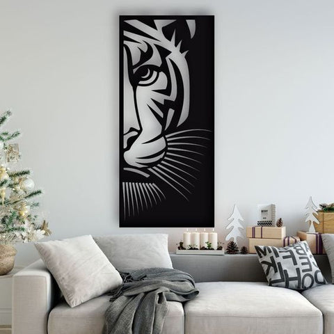 Tiger face laser cutting wall  Frame