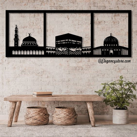 Kaaba Mecca Wooden Wall Hanging (stock clearance sale)