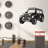 WOODEN JEEP WALL ART  (BLACK)