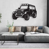 WOODEN JEEP WALL ART  (BLACK)