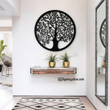 1 Pc Round Shape Tree Wall Hanging