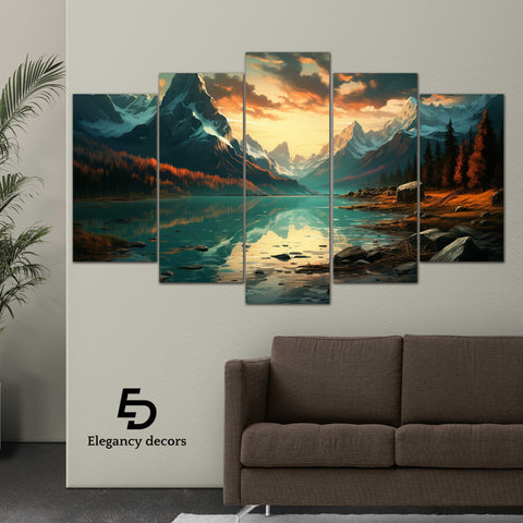 5 PCS Wall Frame Art