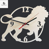 Lion Wooden Wall Clock