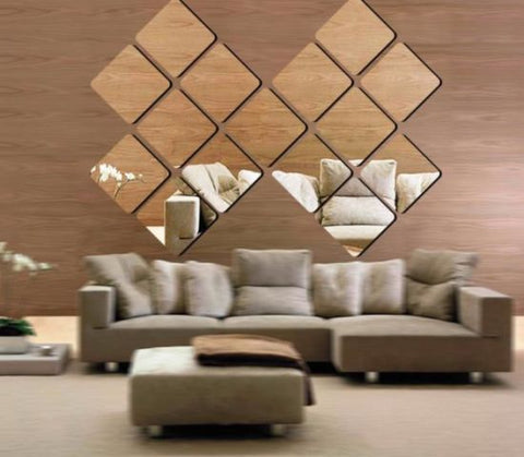 14X Acrylic Boxes wall decor Mirror (GOLD) (stock clearance sale)